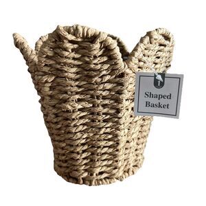 Target Threshold Wicker Scalloped Top Basket 6.5” Tall And Wide